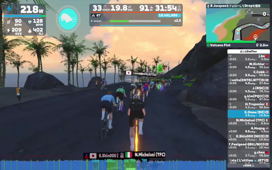Zwift - Volcano Flat in Watopia