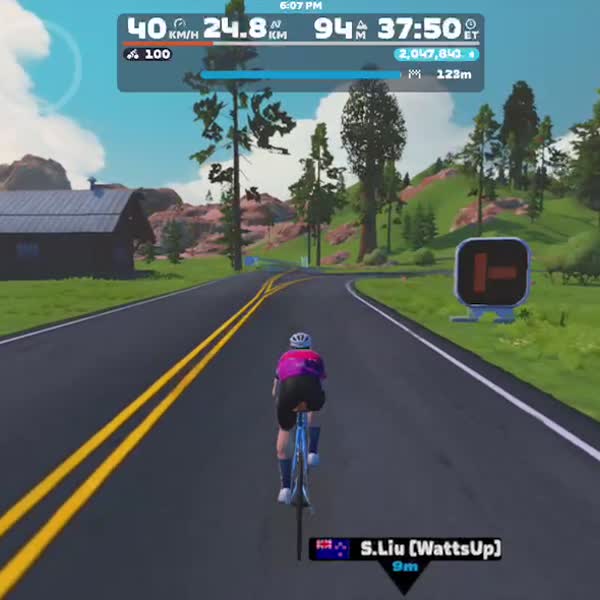 Zwift - Group Ride: Rapha Festive 500 with Genie @ 3.7 W/KG on Watopia's Waistband in Watopia