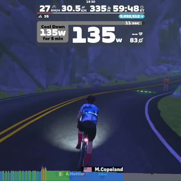 Zwift - Diesel Distance Builder on Tair Dringfa Fechan in Watopia