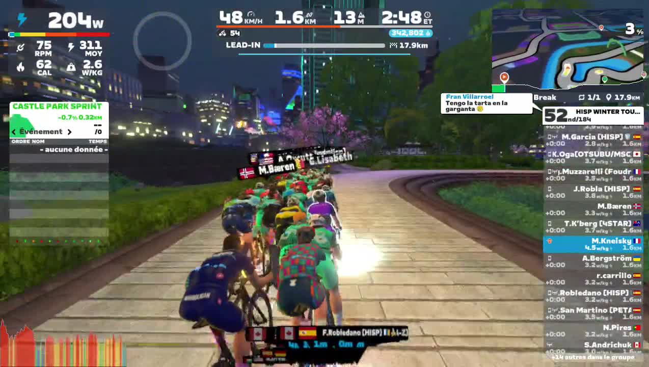 Zwift - Race: HISP WINTER TOUR 2025 STAGE 1 on Electric Break in Makuri Islands