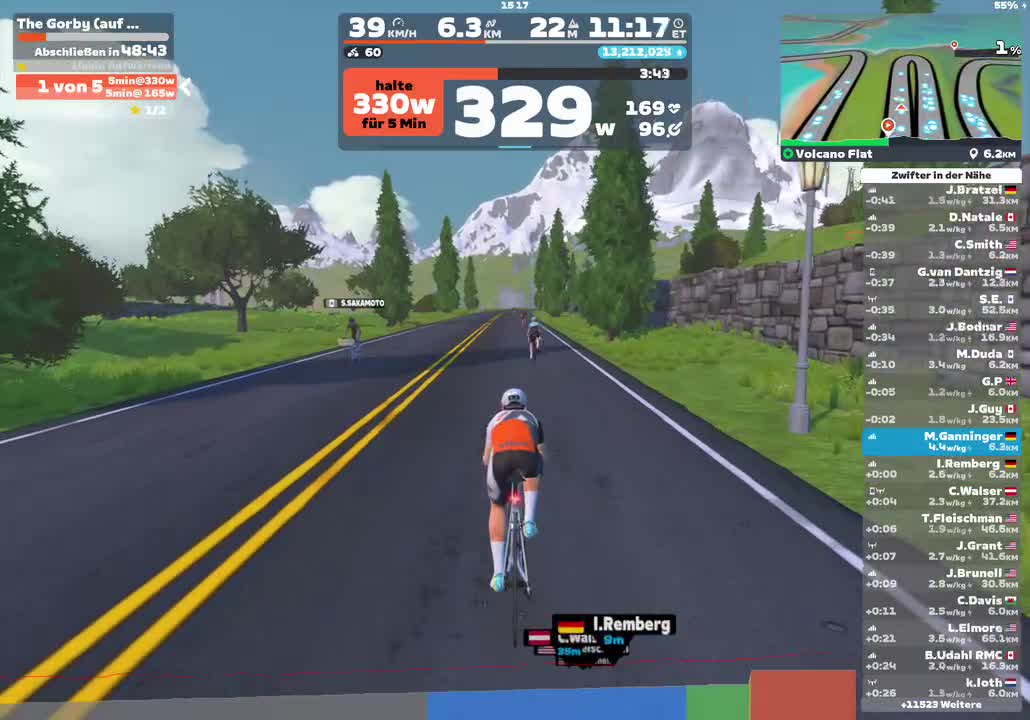 Zwift - The Gorby on Volcano Flat in Watopia