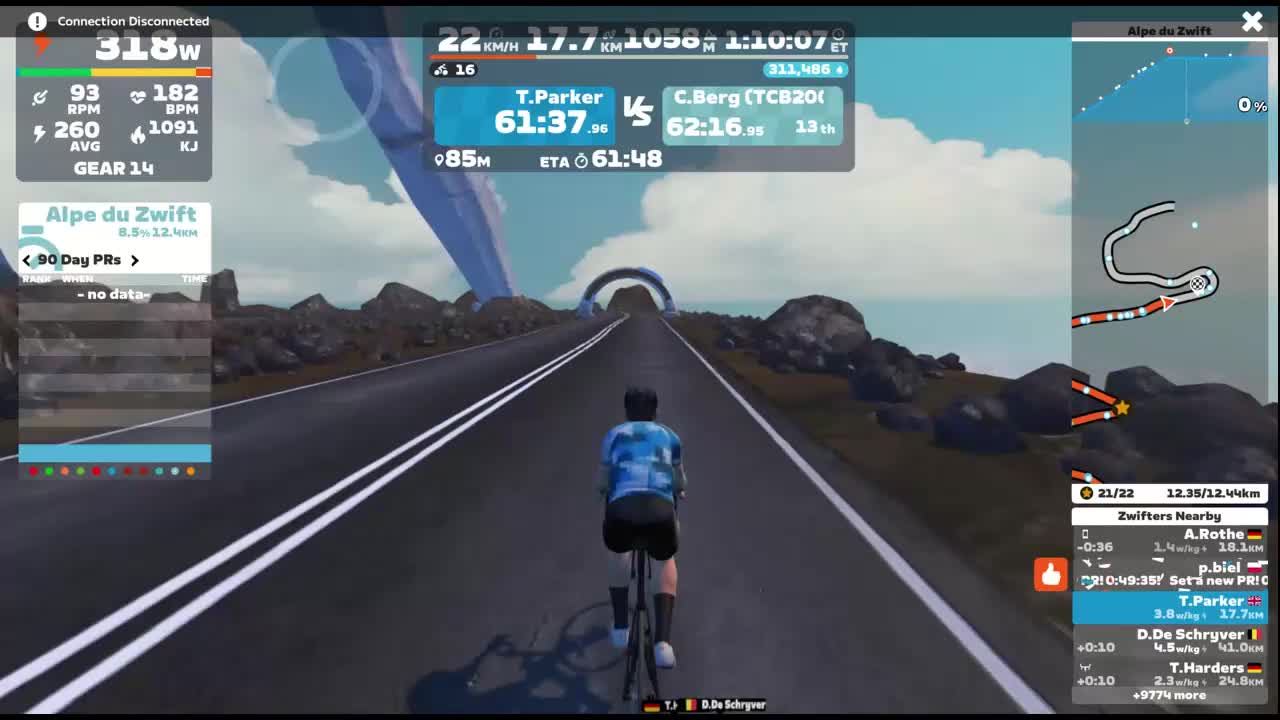 Zwift - Road to Sky in Watopia