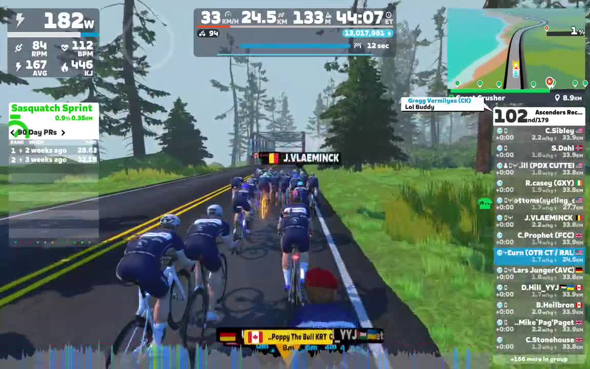 Monday! - Zwift - Group Ride: Ascenders Recovery & Slo Roll Monday (C) on Coast Crusher in Watopia