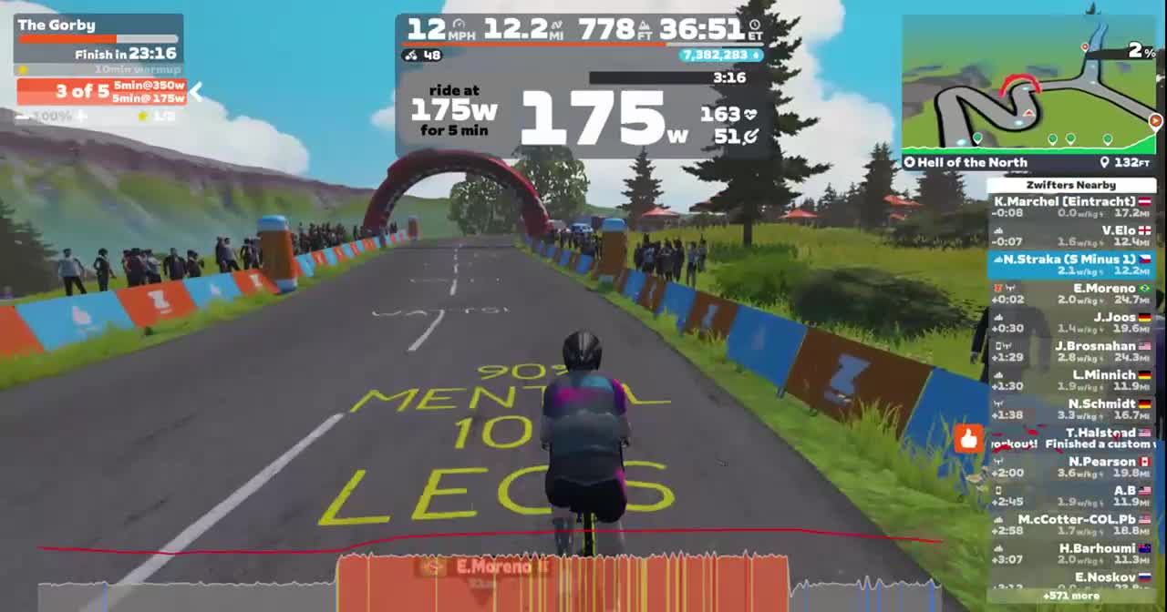 Zwift - The Gorby on Hell of the North in France