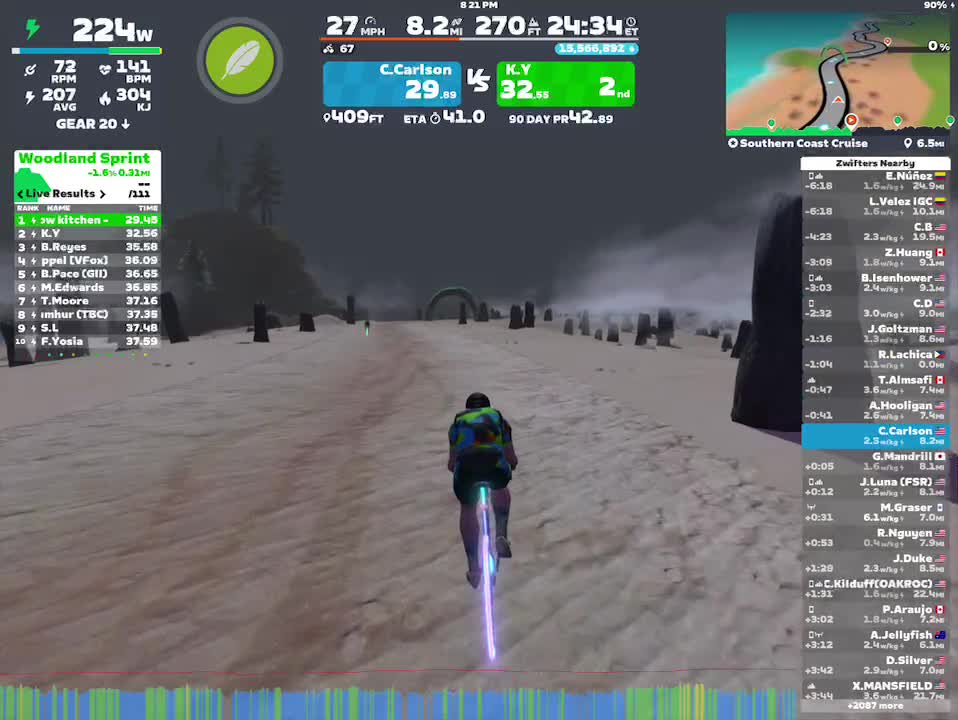 Zwift - Southern Coast Cruise in Watopia