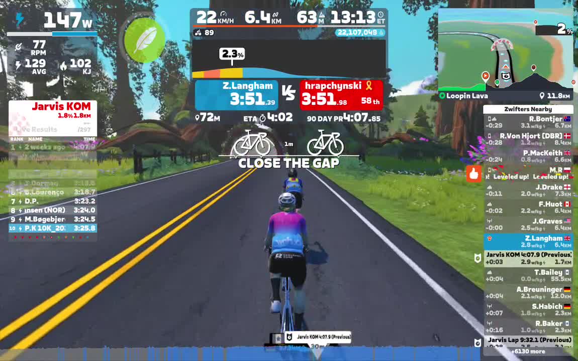 Zwift - Loopin Lava in Watopia