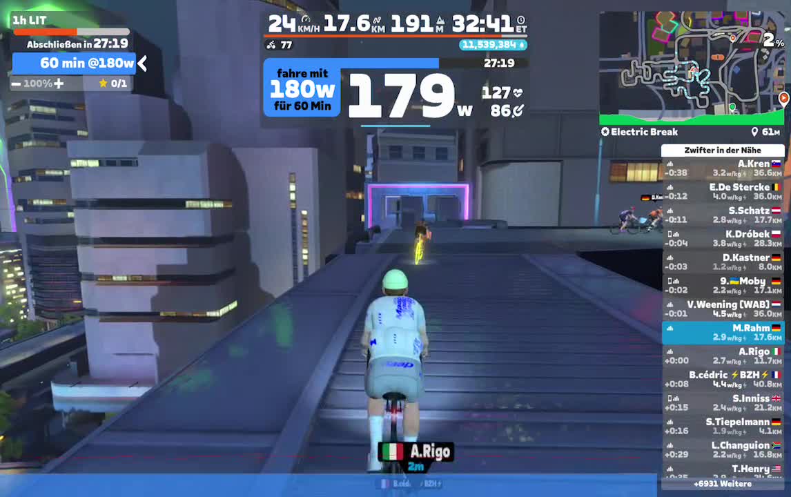 Zwift - 1h LIT on Electric Break in Makuri Islands