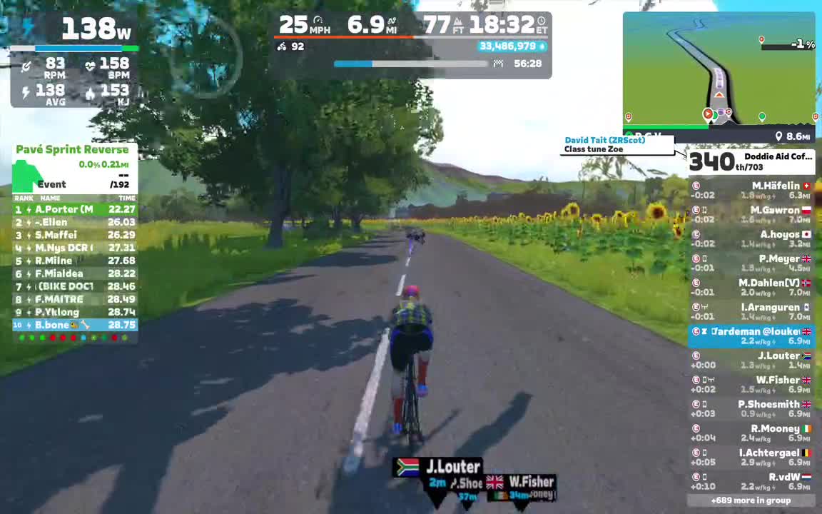 Zwift - Group Ride: Doddie Aid Coffee and Cake 