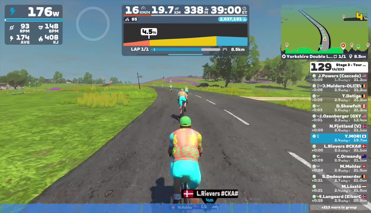 Zwift - Group Ride: Standard - Stage 3 - Tour de Zwift on Yorkshire Double Loop in Yorkshire
