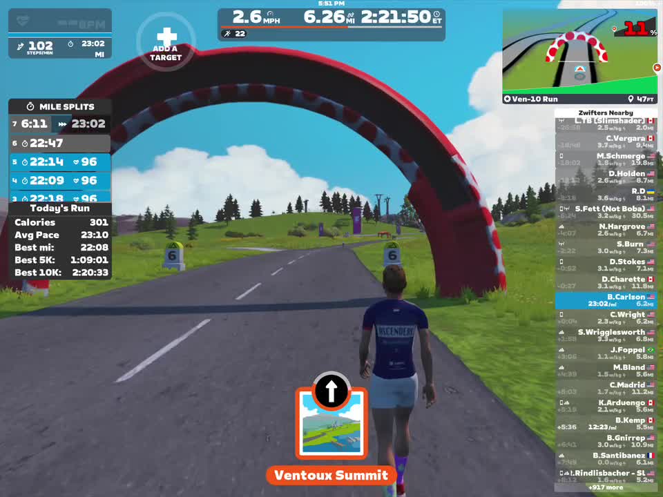 Zwift - Ven-10+ @ 12% incline