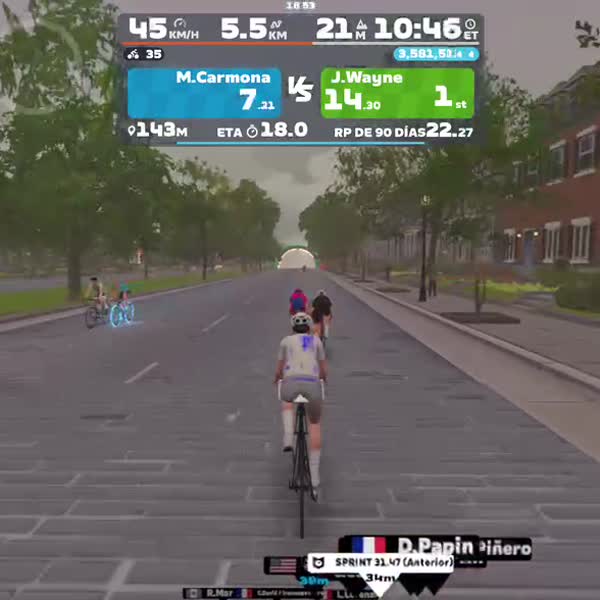 Zwift - The Fan Flats in Richmond