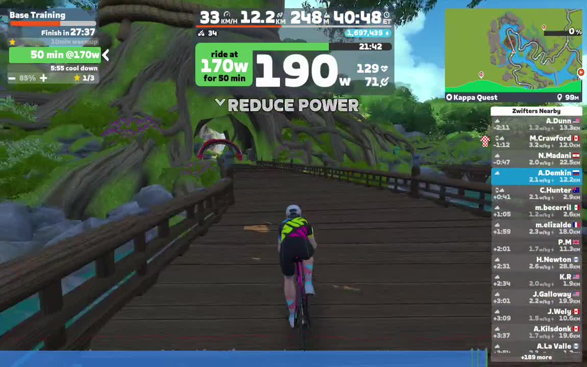 Zwift - Base Training on Kappa Quest in Makuri Islands