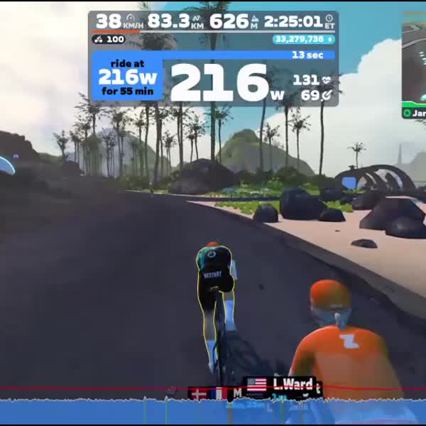 Zwift - Oliver Dowd's Meetup on Jarvis Seaside Sprint in Watopia