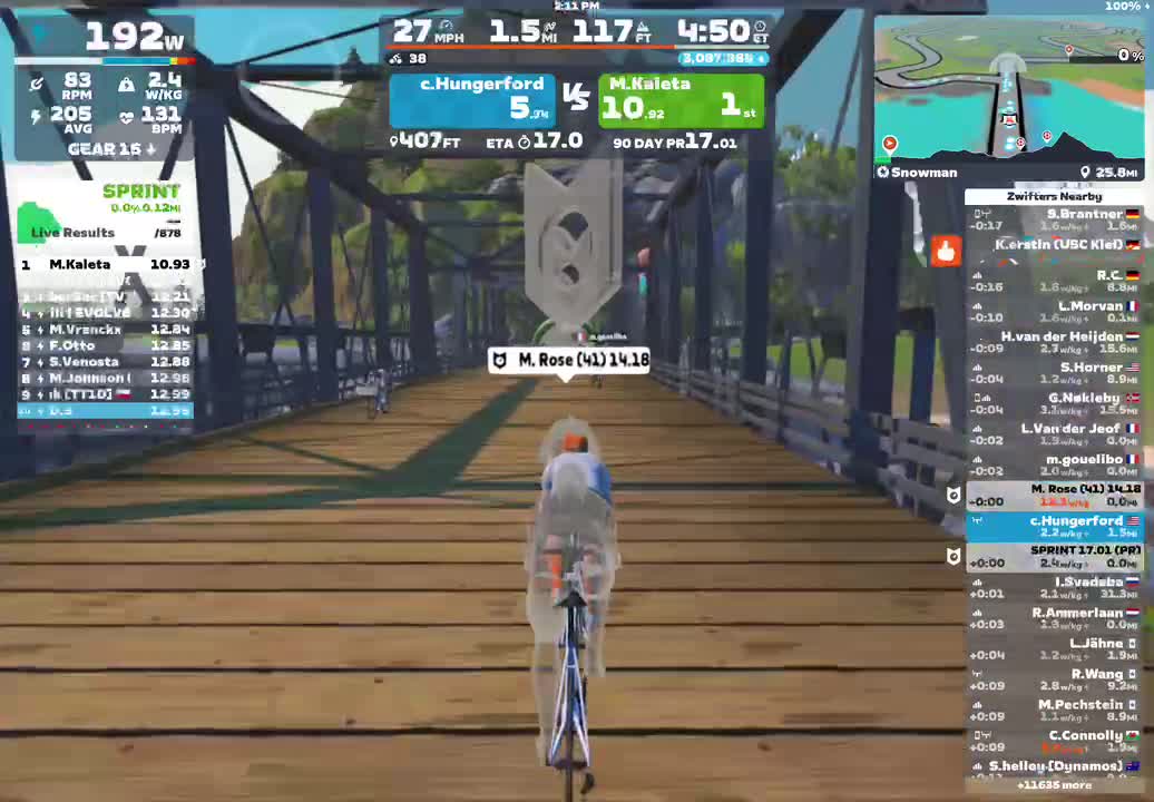 Zwift - Snowman in Watopia