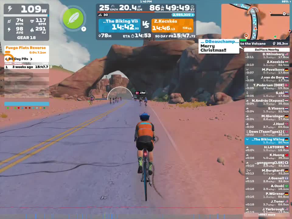 Zwift - Spiral into the Volcano in Watopia