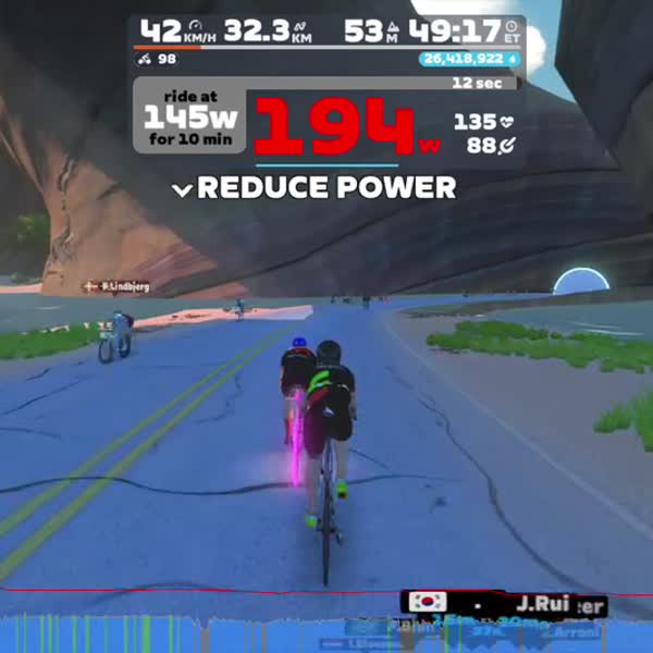 Zwift - 3*10 min 30/15 Vo2max on Tempus Fugit in Watopia